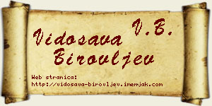 Vidosava Birovljev vizit kartica